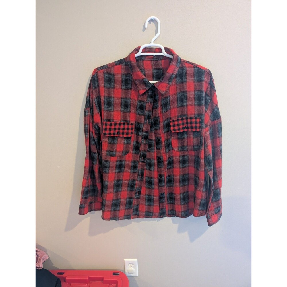 Flamingo Women's 2xl Red Flannel Top Outdoor Lumberjack  Winter Camping Hiking